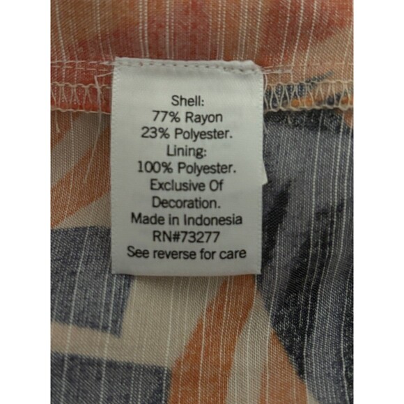 Nine West Smocked Maxi Dress 3X Tiered Ruffle Hem One Shoulder Colorful Boho - Picture 12 of 13